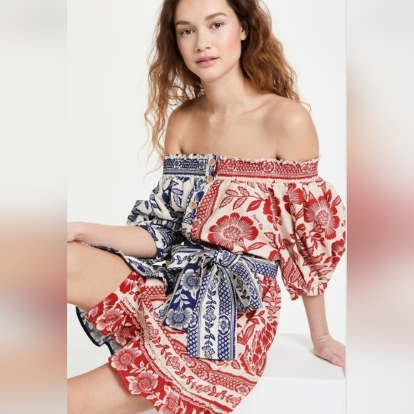 FARM Rio Dresses & Skirts - FARM RIO Floral Off-Shoulder Dress-SZ SMALL